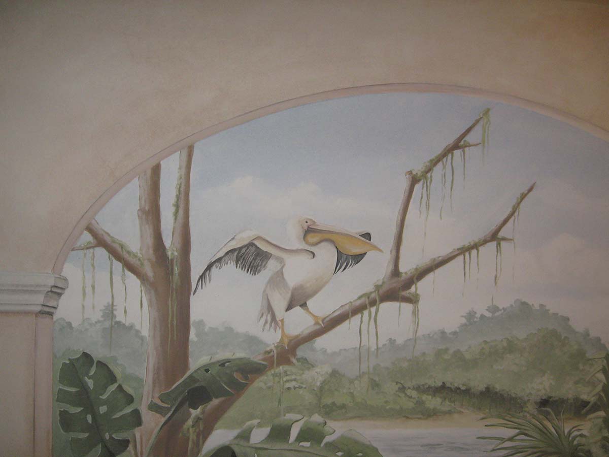 Wandbild-Pelikan